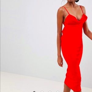 ASOS Red Open Back Dress